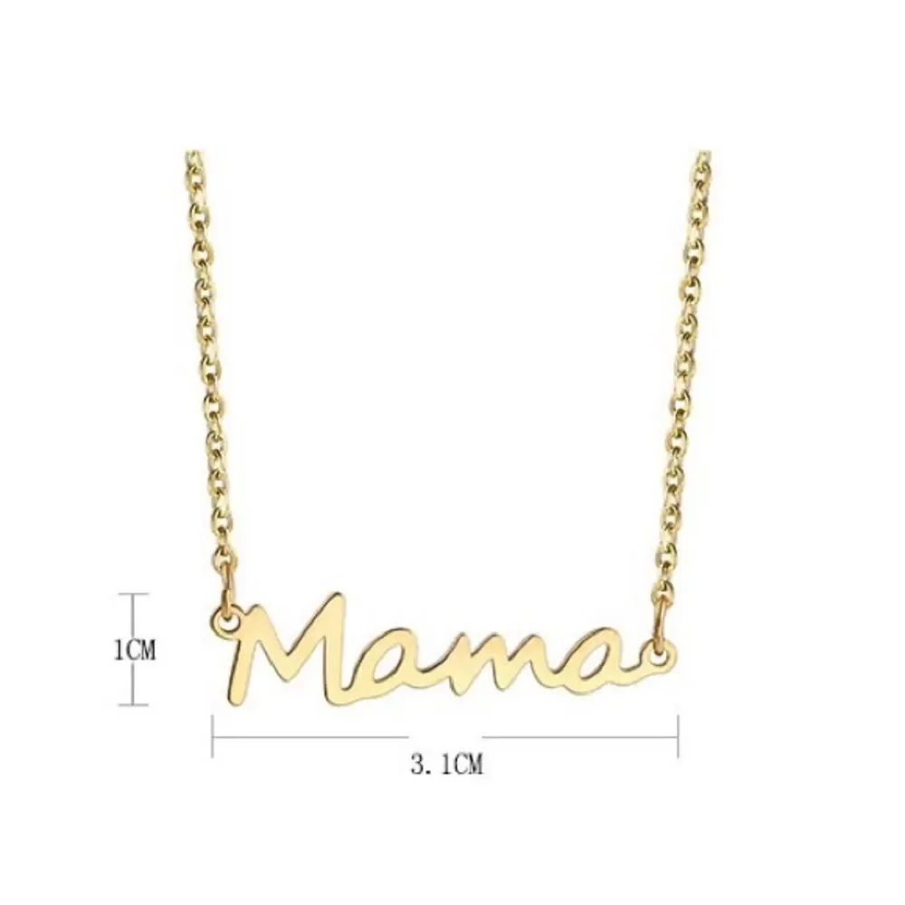 Gold Plated Mama Letter Necklace